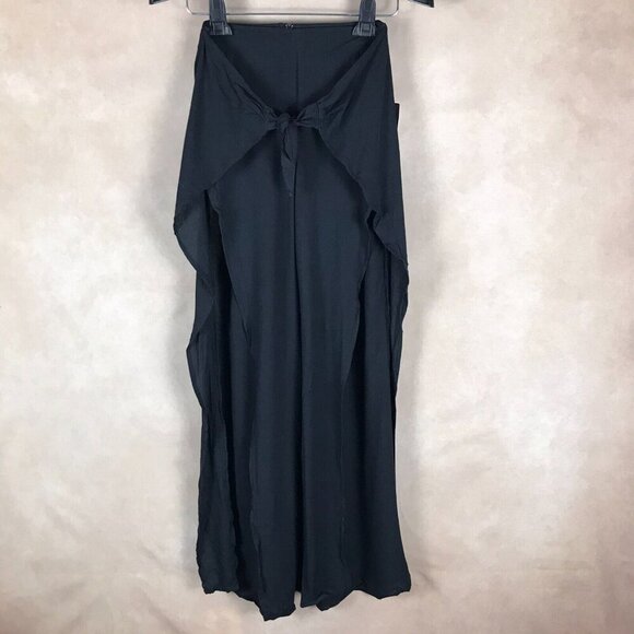 Material Girl Black Wrap-Front Palazzo Pants NWT XXS - Picture 9 of 12